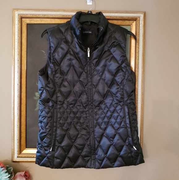 NEW LANDS END quilted 70% Goosedown feather vest. Super warm & comfortable - Picture 1 of 4
